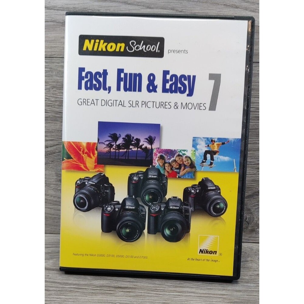 Camera Training DVD Nikon School Fast Fun Easy 7 D3000 D3100 D5000 D5100 D7000